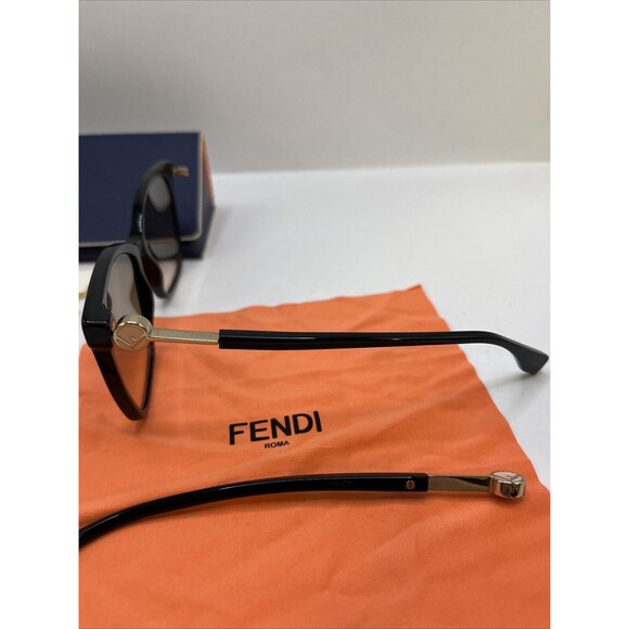 Fendi Sunglasses With Case FF 0344/S 807M2 Black Gold Frame  display picture 1